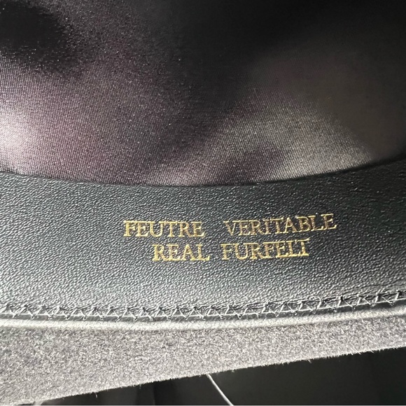 Saint Laurent Black Furfelt Fedora main image 7